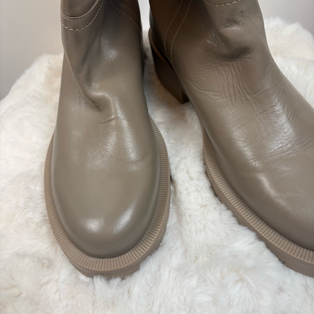 Zara high leather Boots. Taupe. Size 41. - Picture 8 of 16